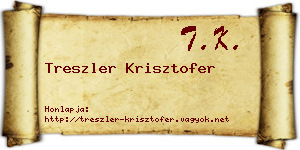 Treszler Krisztofer névjegykártya