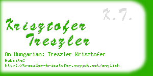 krisztofer treszler business card